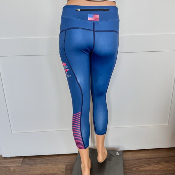 Varlo, USA Triathalon Foundation Leggings, Women’s Size Small w/ Back Zip Pocket - Picture 5 of 9